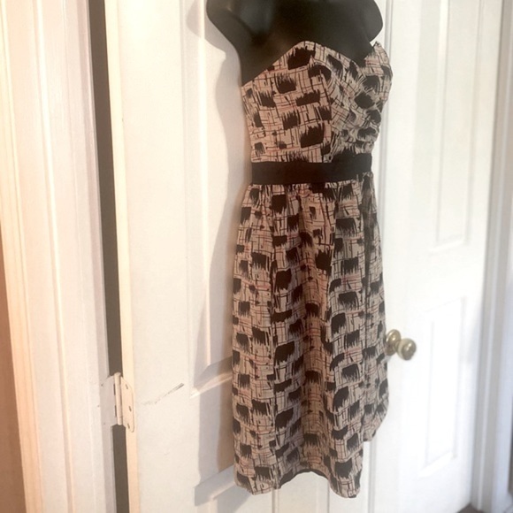 “BURLAPP” ANTHROPOLOGIE Silk Strapless Dress - Picture 9 of 15